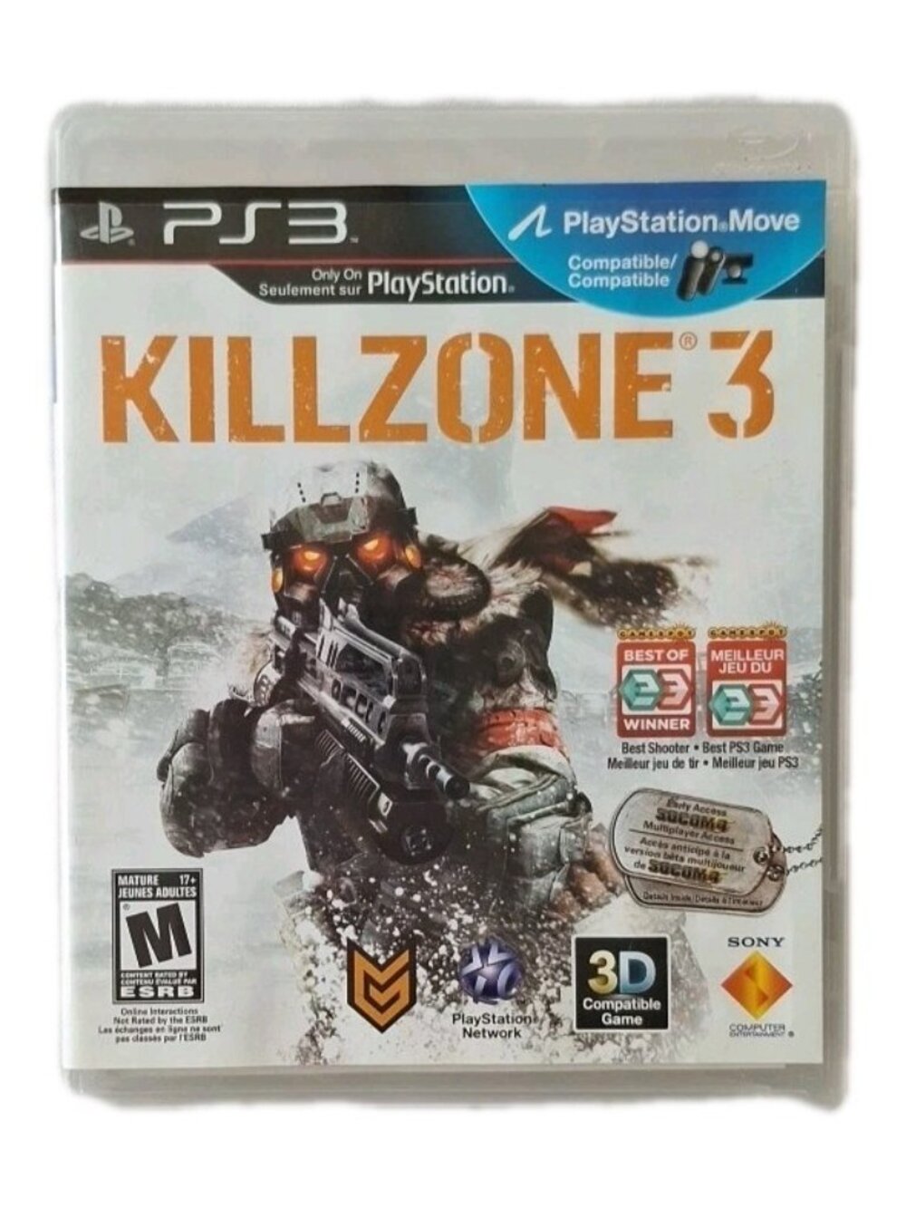 Killzone 3 - SONY PLAYSTATION 3  USED PS3 GAME  BILINGUAL FRENCH ENGLISH MANUAL